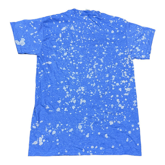 Custom Bleached‎ Tshirt Blue Size Meduim - Picture 4 of 4